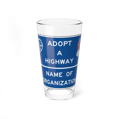 Virginia D14-V1 (Virginia) (Road Sign) Pint Glass 16oz 16oz - Go Mug Yourself