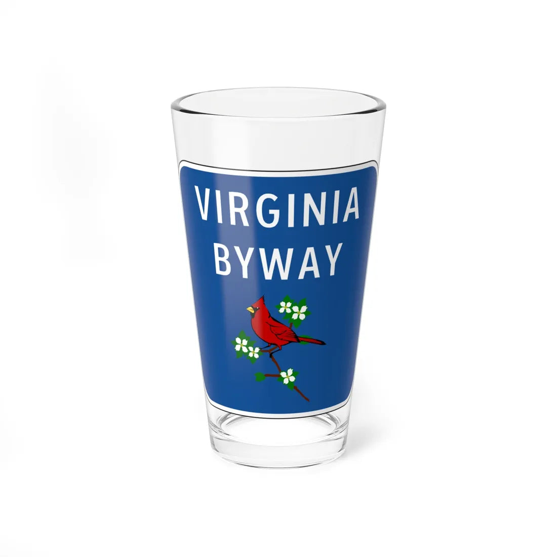 Virginia D6-V1 (Virginia) (Road Sign) Pint Glss 16oz 16oz - Go Mug Yourself