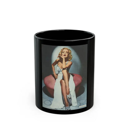 Virginia Grey #01 (Vintage Female Icon) Black Coffee Mug 11oz - Go Mug Yourself