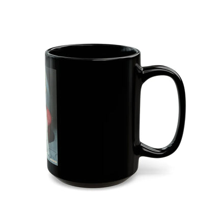 Virginia Grey #01 (Vintage Female Icon) Black Coffee Mug-Go Mug Yourself