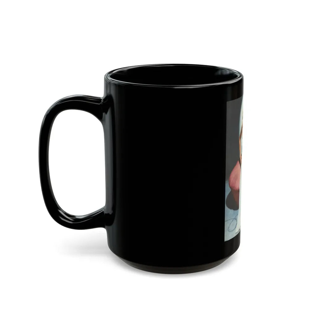 Virginia Grey #01 (Vintage Female Icon) Black Coffee Mug-Go Mug Yourself