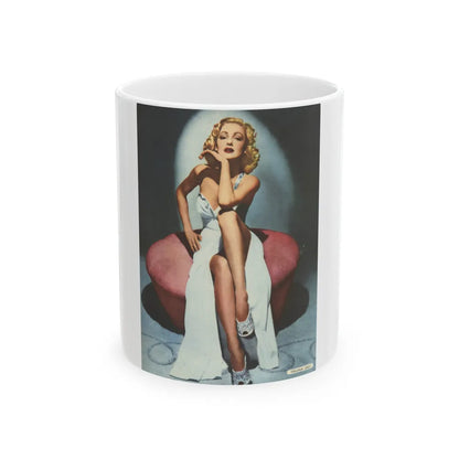 Virginia Grey #01 (Vintage Female Icon) White Coffee Mug-11oz-Go Mug Yourself