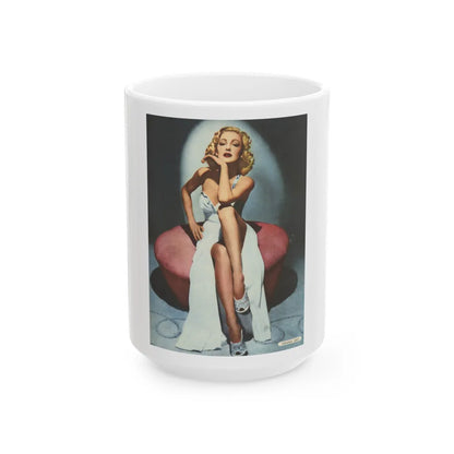 Virginia Grey #01 (Vintage Female Icon) White Coffee Mug-15oz-Go Mug Yourself