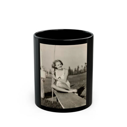 Virginia Grey #100 (Vintage Female Icon) Black Coffee Mug-11oz-Go Mug Yourself