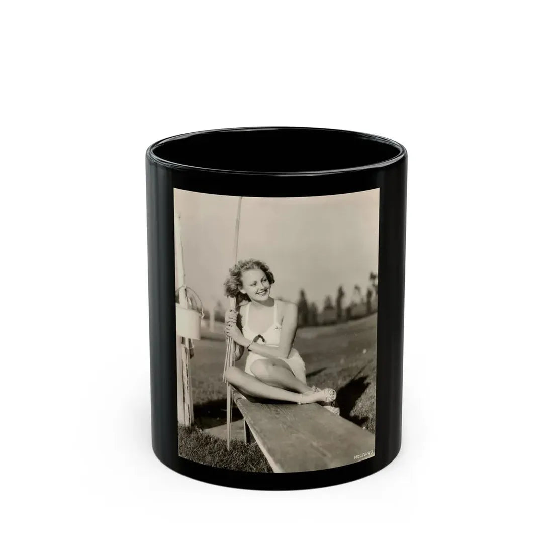 Virginia Grey #100 (Vintage Female Icon) Black Coffee Mug 11oz - Go Mug Yourself