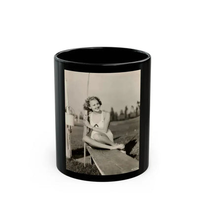 Virginia Grey #100 (Vintage Female Icon) Black Coffee Mug 11oz - Go Mug Yourself