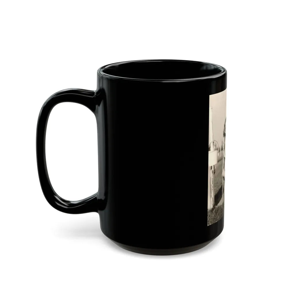 Virginia Grey #100 (Vintage Female Icon) Black Coffee Mug-Go Mug Yourself