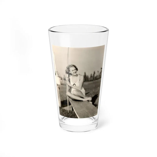 Virginia Grey #100 (Vintage Female Icon) Pint Glass 16oz 16oz - Go Mug Yourself