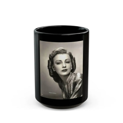 Virginia Grey #102 (Vintage Female Icon) Black Coffee Mug 15oz - Go Mug Yourself