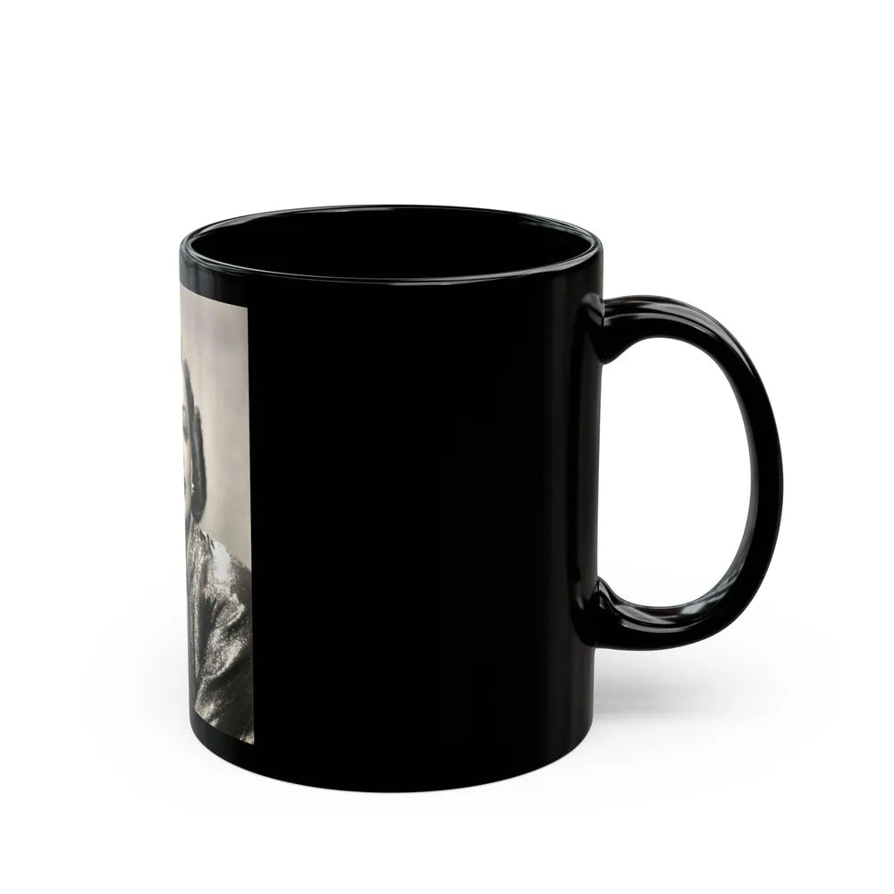 Virginia Grey #102 (Vintage Female Icon) Black Coffee Mug-Go Mug Yourself