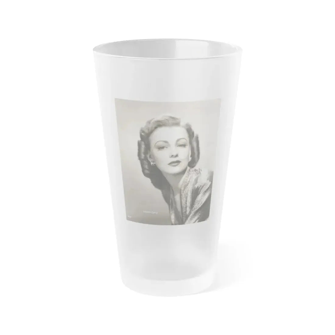Virginia Grey #102 (Vintage Female Icon) Frosted Pint Glass 16oz 16oz Frosted - Go Mug Yourself