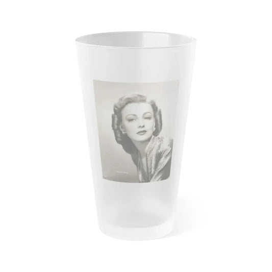 Virginia Grey #102 (Vintage Female Icon) Frosted Pint Glass 16oz 16oz Frosted - Go Mug Yourself