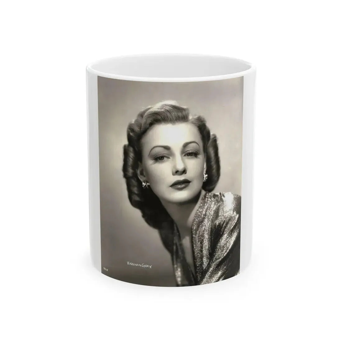 Virginia Grey #102 (Vintage Female Icon) White Coffee Mug 11oz - Go Mug Yourself