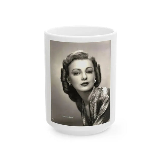 Virginia Grey #102 (Vintage Female Icon) White Coffee Mug 15oz - Go Mug Yourself