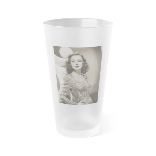 Virginia Grey #104 (Vintage Female Icon) Frosted Pint Glass 16oz-16oz-Frosted-Go Mug Yourself