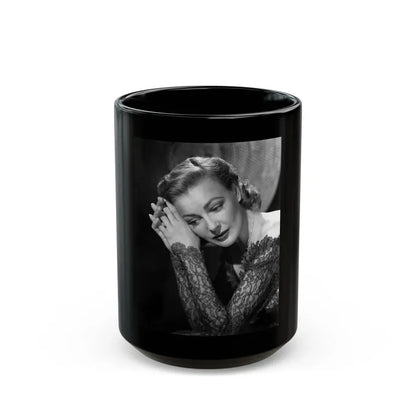 Virginia Grey #20 (Vintage Female Icon) Black Coffee Mug 15oz - Go Mug Yourself