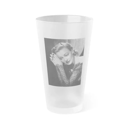 Virginia Grey #20 (Vintage Female Icon) Frosted Pint Glass 16oz 16oz Frosted - Go Mug Yourself