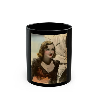 Virginia Grey #45 (Vintage Female Icon) Black Coffee Mug-11oz-Go Mug Yourself