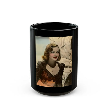 Virginia Grey #45 (Vintage Female Icon) Black Coffee Mug-15oz-Go Mug Yourself