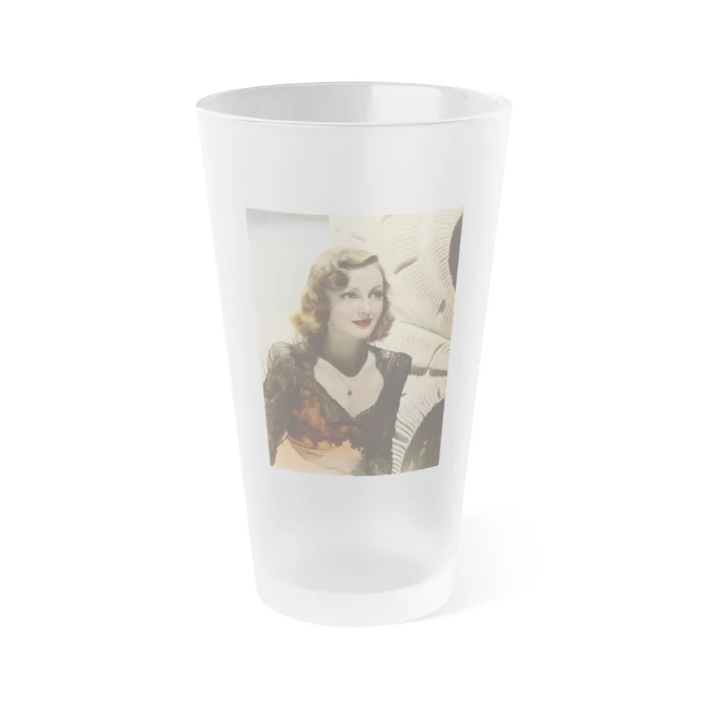 Virginia Grey #45 (Vintage Female Icon) Frosted Pint Glass 16oz-16oz-Frosted-Go Mug Yourself