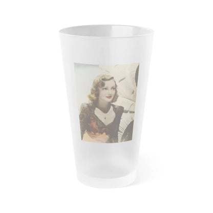 Virginia Grey #45 (Vintage Female Icon) Frosted Pint Glass 16oz-16oz-Frosted-Go Mug Yourself