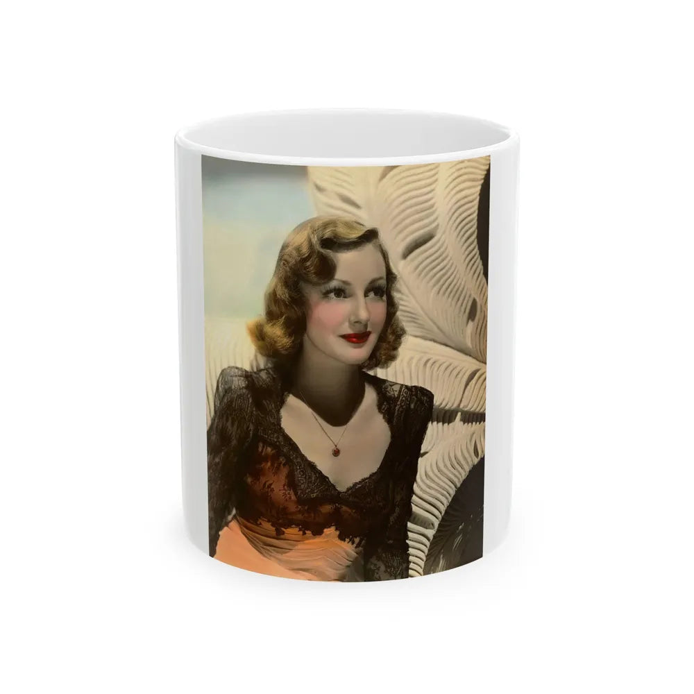 Virginia Grey #45 (Vintage Female Icon) White Coffee Mug-11oz-Go Mug Yourself