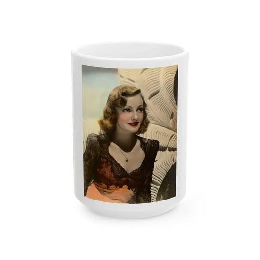 Virginia Grey #45 (Vintage Female Icon) White Coffee Mug 15oz - Go Mug Yourself