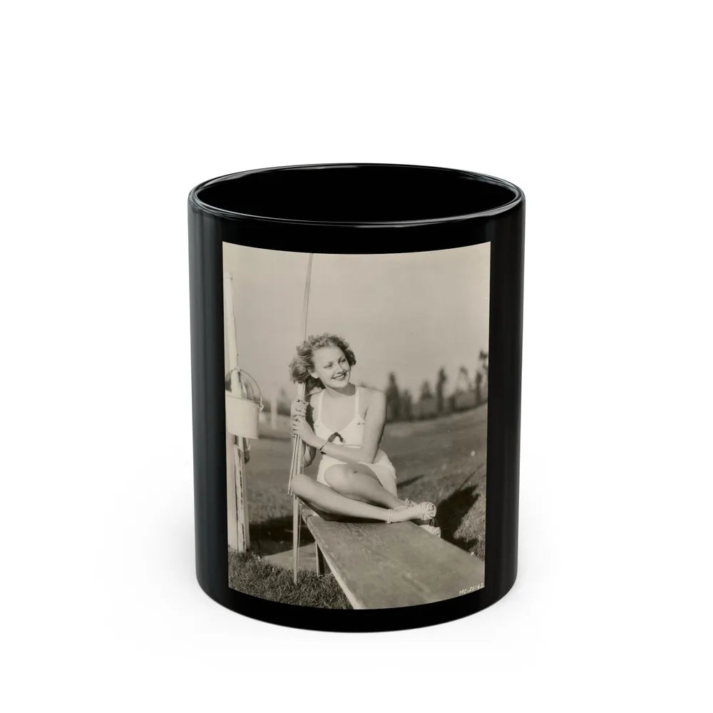 Virginia Grey #46 (Vintage Female Icon) Black Coffee Mug-11oz-Go Mug Yourself