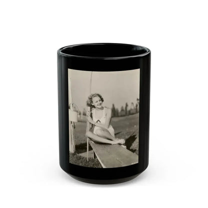 Virginia Grey #46 (Vintage Female Icon) Black Coffee Mug 15oz - Go Mug Yourself