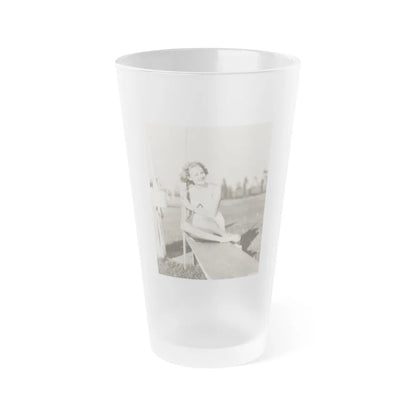 Virginia Grey #46 (Vintage Female Icon) Frosted Pint Glass 16oz-16oz-Frosted-Go Mug Yourself