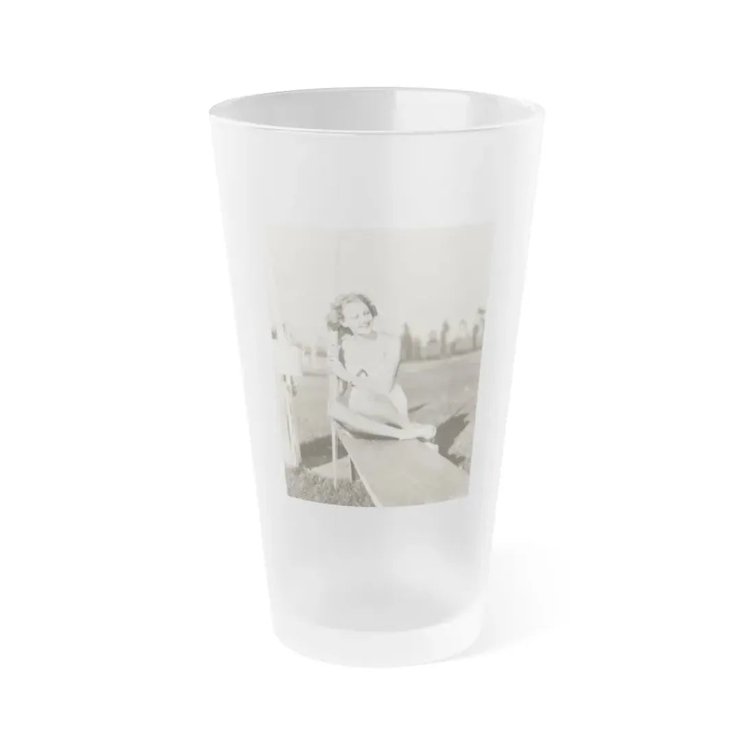 Virginia Grey #46 (Vintage Female Icon) Frosted Pint Glass 16oz 16oz Frosted - Go Mug Yourself