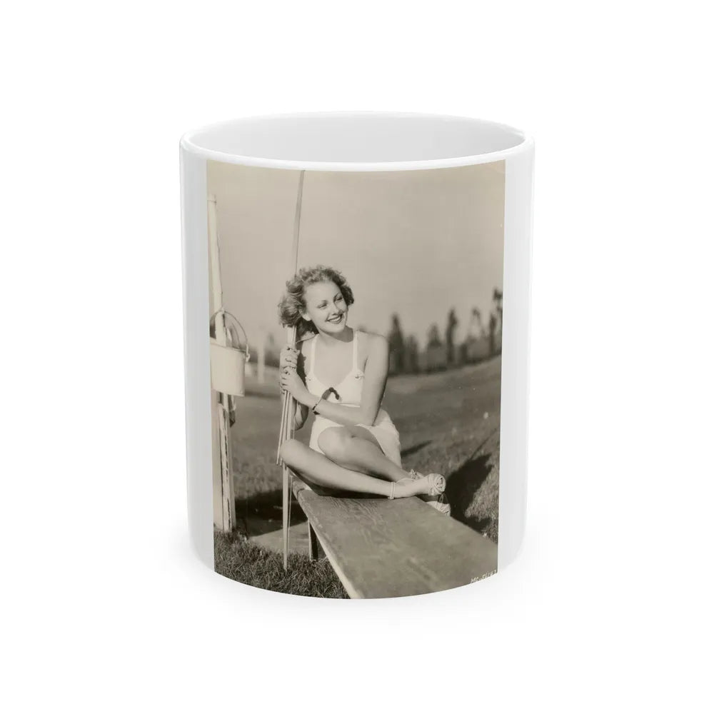 Virginia Grey #46 (Vintage Female Icon) White Coffee Mug-11oz-Go Mug Yourself