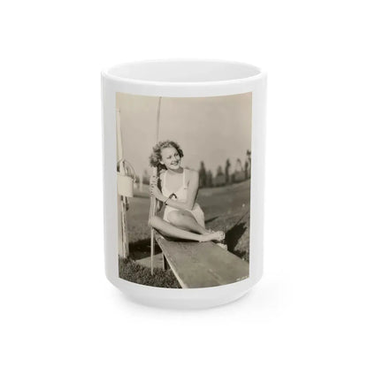 Virginia Grey #46 (Vintage Female Icon) White Coffee Mug 15oz - Go Mug Yourself