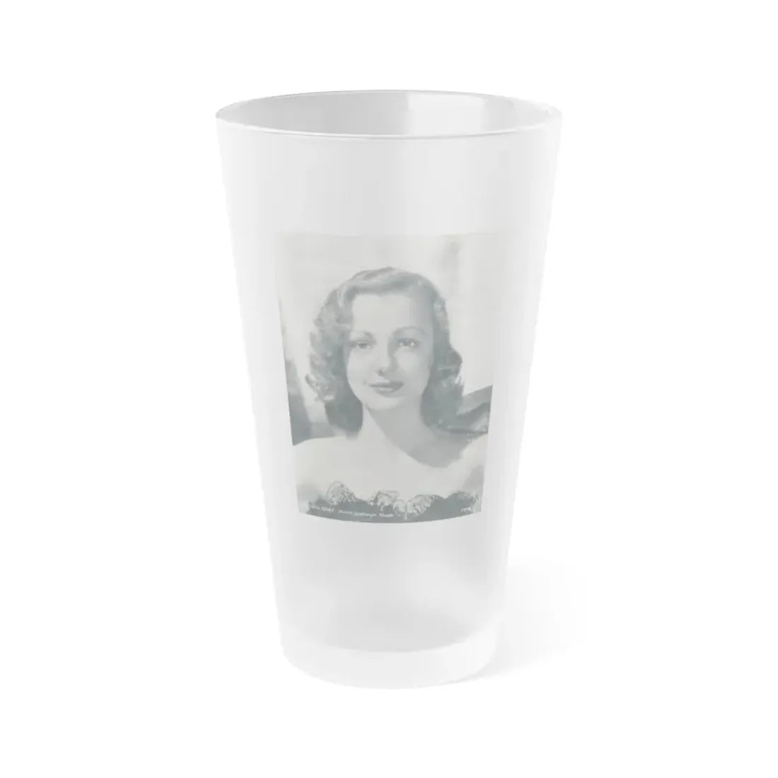Virginia Grey #53 (Vintage Female Icon) Frosted Pint Glass 16oz 16oz Frosted - Go Mug Yourself
