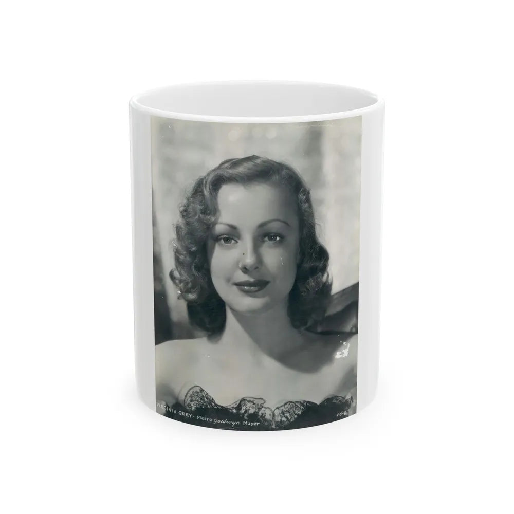 Virginia Grey #53 (Vintage Female Icon) White Coffee Mug-11oz-Go Mug Yourself