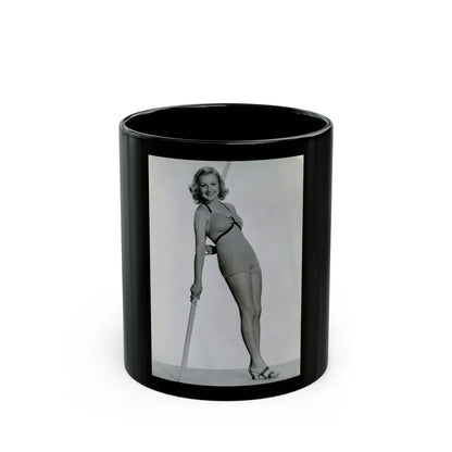 Virginia Grey #58 (Vintage Female Icon) Black Coffee Mug-11oz-Go Mug Yourself