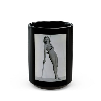 Virginia Grey #58 (Vintage Female Icon) Black Coffee Mug-15oz-Go Mug Yourself