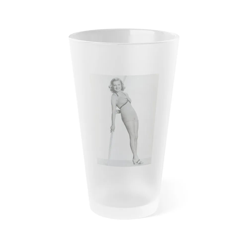 Virginia Grey #58 (Vintage Female Icon) Frosted Pint Glass 16oz-16oz-Frosted-Go Mug Yourself