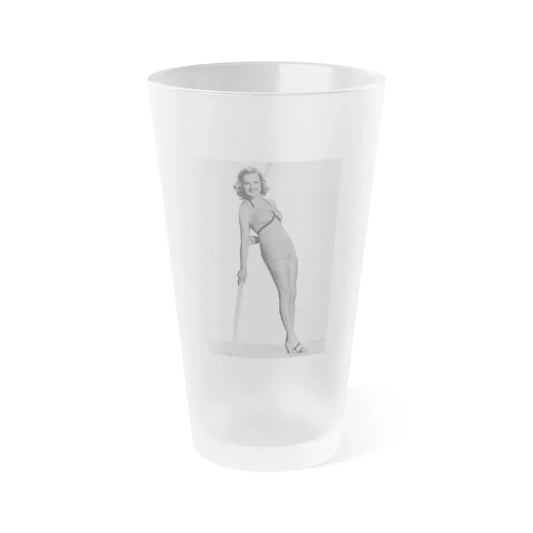 Virginia Grey #58 (Vintage Female Icon) Frosted Pint Glass 16oz 16oz Frosted - Go Mug Yourself