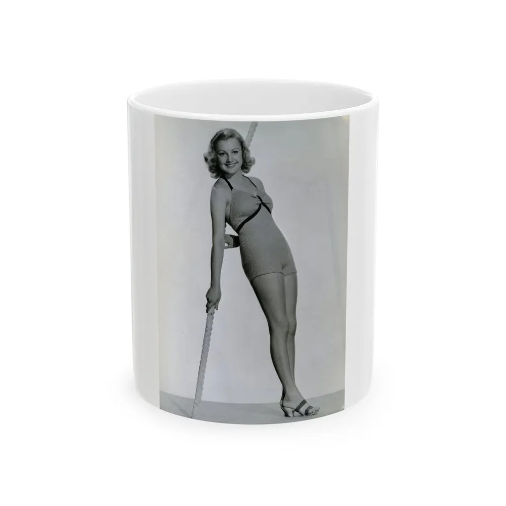 Virginia Grey #58 (Vintage Female Icon) White Coffee Mug-11oz-Go Mug Yourself