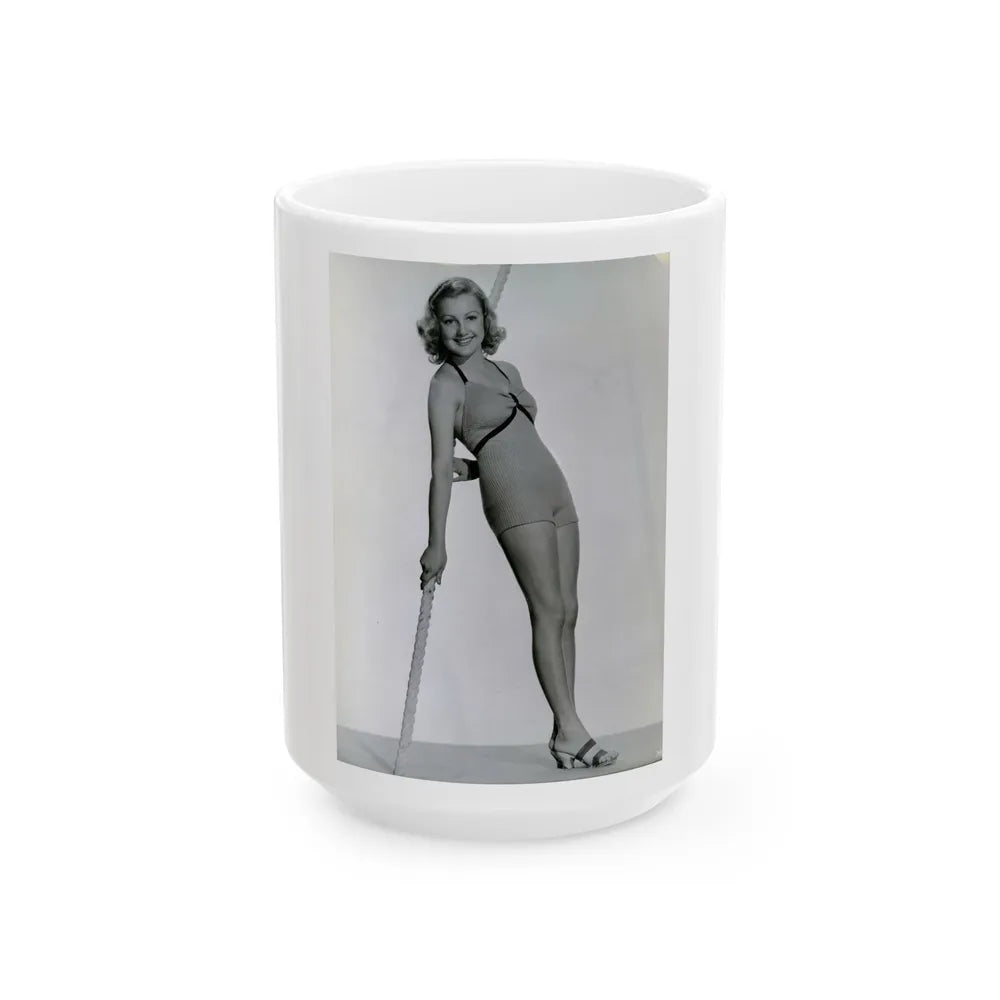 Virginia Grey #58 (Vintage Female Icon) White Coffee Mug-15oz-Go Mug Yourself