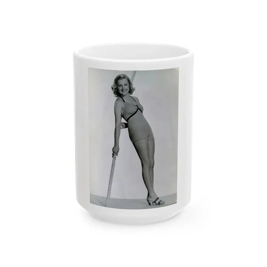 Virginia Grey #58 (Vintage Female Icon) White Coffee Mug 15oz - Go Mug Yourself