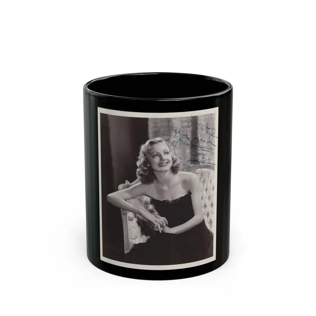 Virginia Grey #62 (Vintage Female Icon) Black Coffee Mug 11oz - Go Mug Yourself