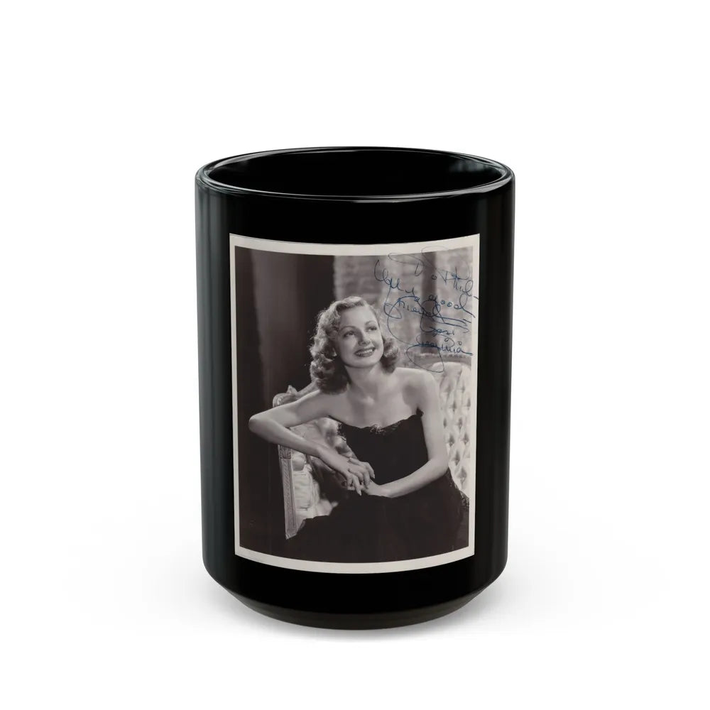 Virginia Grey #62 (Vintage Female Icon) Black Coffee Mug-15oz-Go Mug Yourself