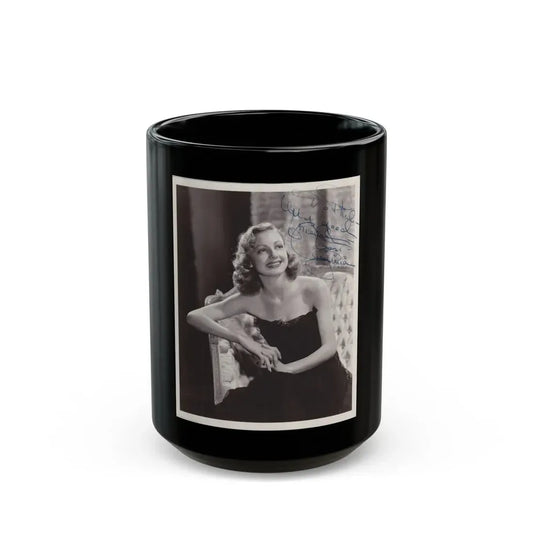 Virginia Grey #62 (Vintage Female Icon) Black Coffee Mug 15oz - Go Mug Yourself