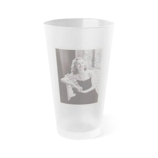 Virginia Grey #62 (Vintage Female Icon) Frosted Pint Glass 16oz 16oz Frosted - Go Mug Yourself