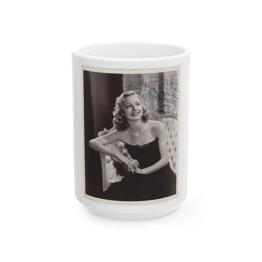 Virginia Grey #62 (Vintage Female Icon) White Coffee Mug 15oz - Go Mug Yourself