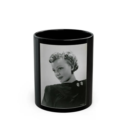 Virginia Grey #67 (Vintage Female Icon) Black Coffee Mug 11oz - Go Mug Yourself