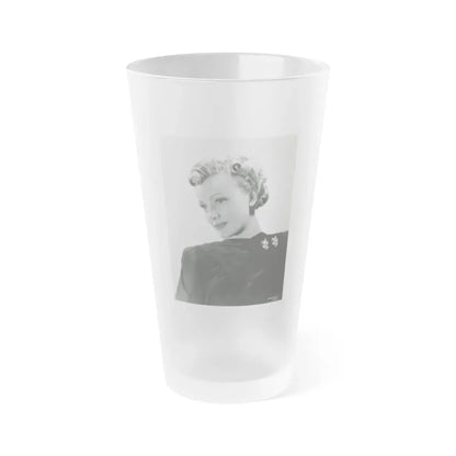 Virginia Grey #67 (Vintage Female Icon) Frosted Pint Glass 16oz 16oz Frosted - Go Mug Yourself