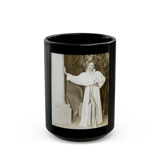 Virginia Grey #71 (Vintage Female Icon) Black Coffee Mug 15oz - Go Mug Yourself
